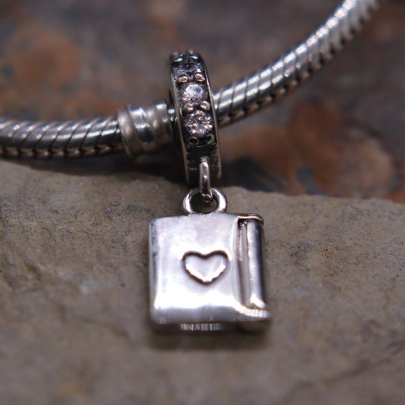 Happy Birthday Card Dangle Bracelet Charm - S925 Sterling Silver Fits Pandora - Picture 5 of 5